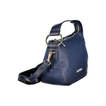 Valentino - Structured Textured Polyethylene Shoulder Bag - Navy Blue Mario Valentino