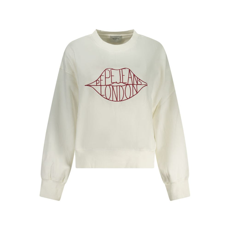 Pepe Jeans - Playful Logo Graphic Relaxed Cotton Sweatshirt - White Pepe Jeans