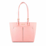 Michael Kors - Polished Textured Canvas Structured Tote Bag - Pink Michael Kors