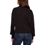 Calvin Klein Jeans - Relaxed Ribbed Logo Turtleneck Sweatshirt - Black Calvin Klein Jeans