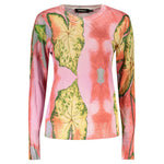 Desigual - Vibrant Botanical Print Long Sleeve Sweater - Pink Desigual