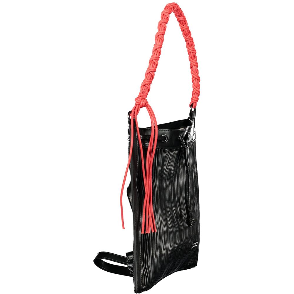 Desigual - Bold Textured Convertible Backpack with Braided Handle - Black Desigual