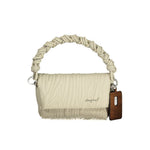 Desigual - Textured Braided Handle Quilted Shoulder Bag - Off White Desigual