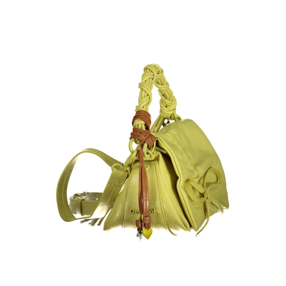 Desigual - Vibrant Braided Handle Bow Detail Shoulder Bag - Yellow Desigual