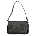 Desigual - Edgy Embossed Floral Chain Shoulder Bag - Black Desigual
