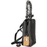 Desigual - Bold Textured Wave Mini Backpack with Twisted Handle - Black Desigual