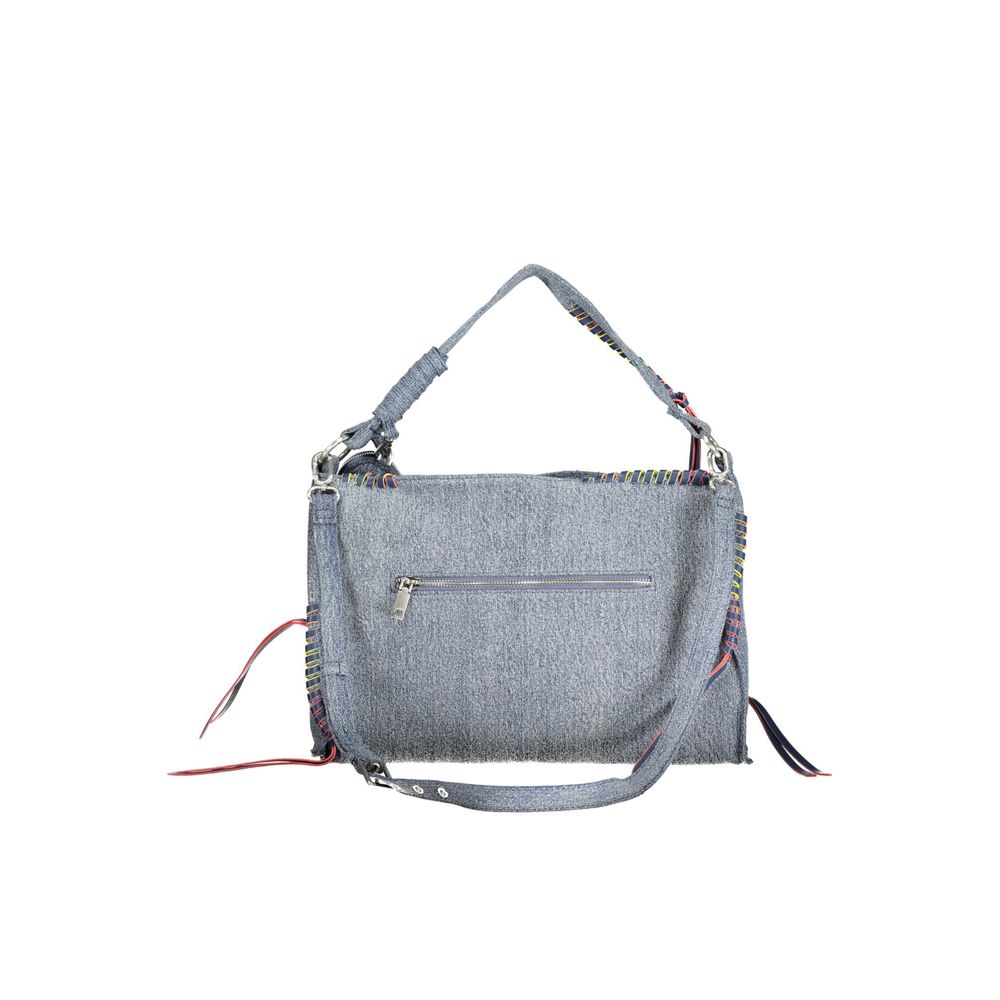 Desigual - Playful Denim Leiria Shoulder Bag With Heart Charm - Blue Desigual