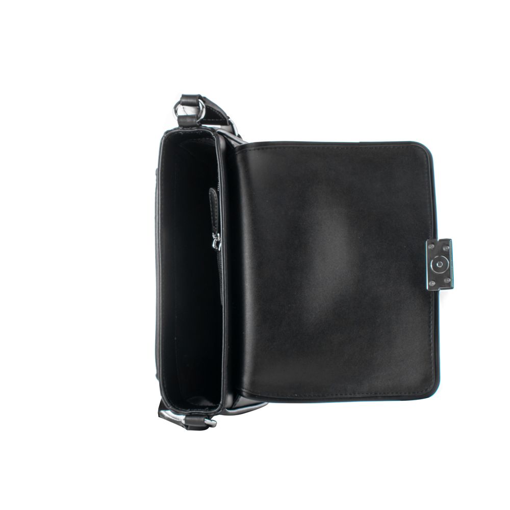 Michael Kors - Polished Leather Structured Shoulder Bag - Black Michael Kors