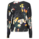 Desigual - Edgy Floral Collage Regular Knit Sweater - Black Multicolor Desigual