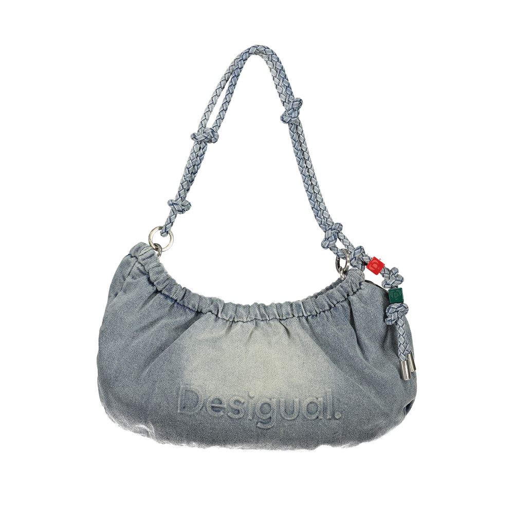 Desigual - Playful Braided Rope Denim Shoulder Bag - Azzurro Desigual
