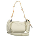Desigual - Playful Glossy PU Shoulder Bag with Knotted Rope Handle - White Desigual
