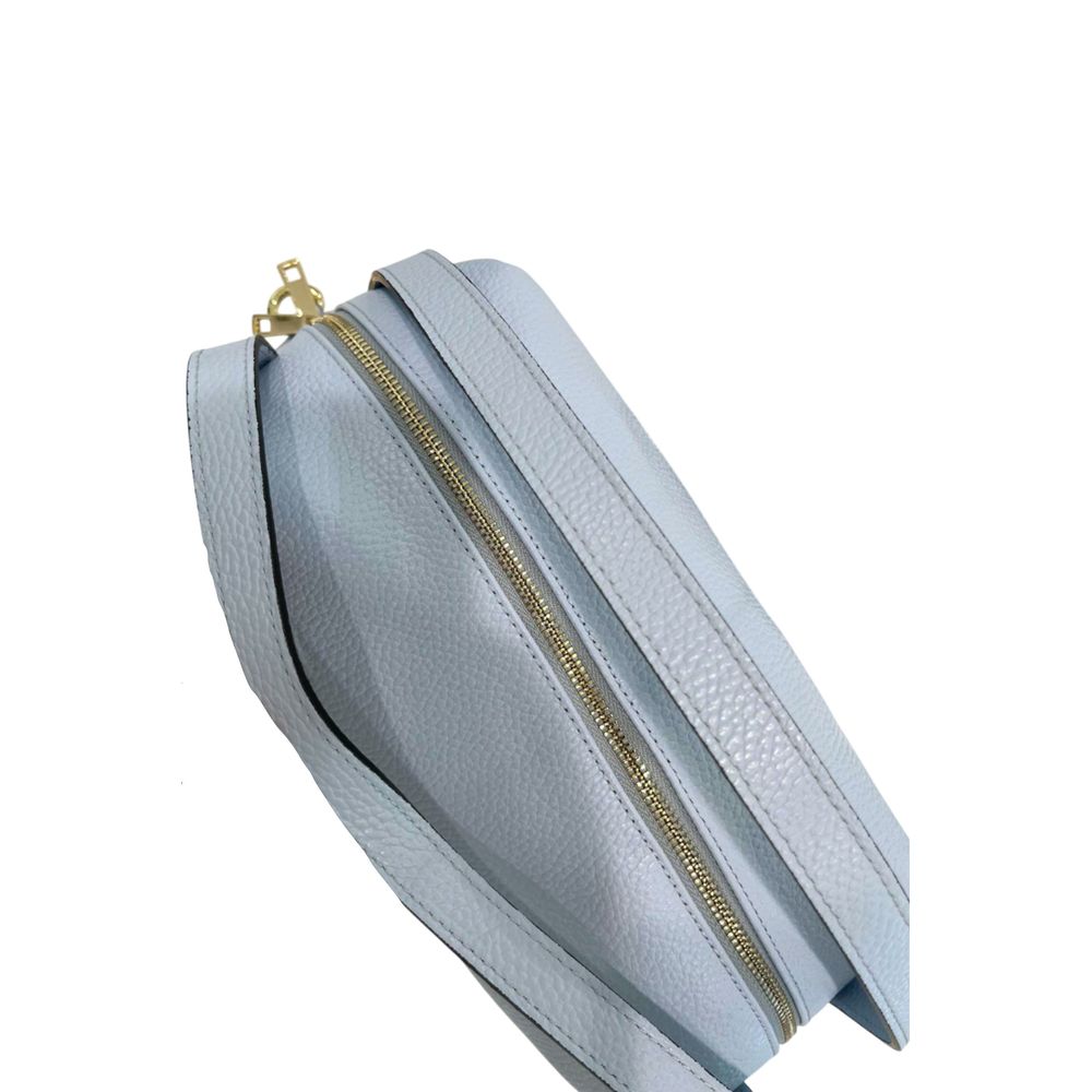Baldinini Trend - Structured Pebbled Cowhide Shoulder Clutch Bag - Light Blue Baldinini Trend