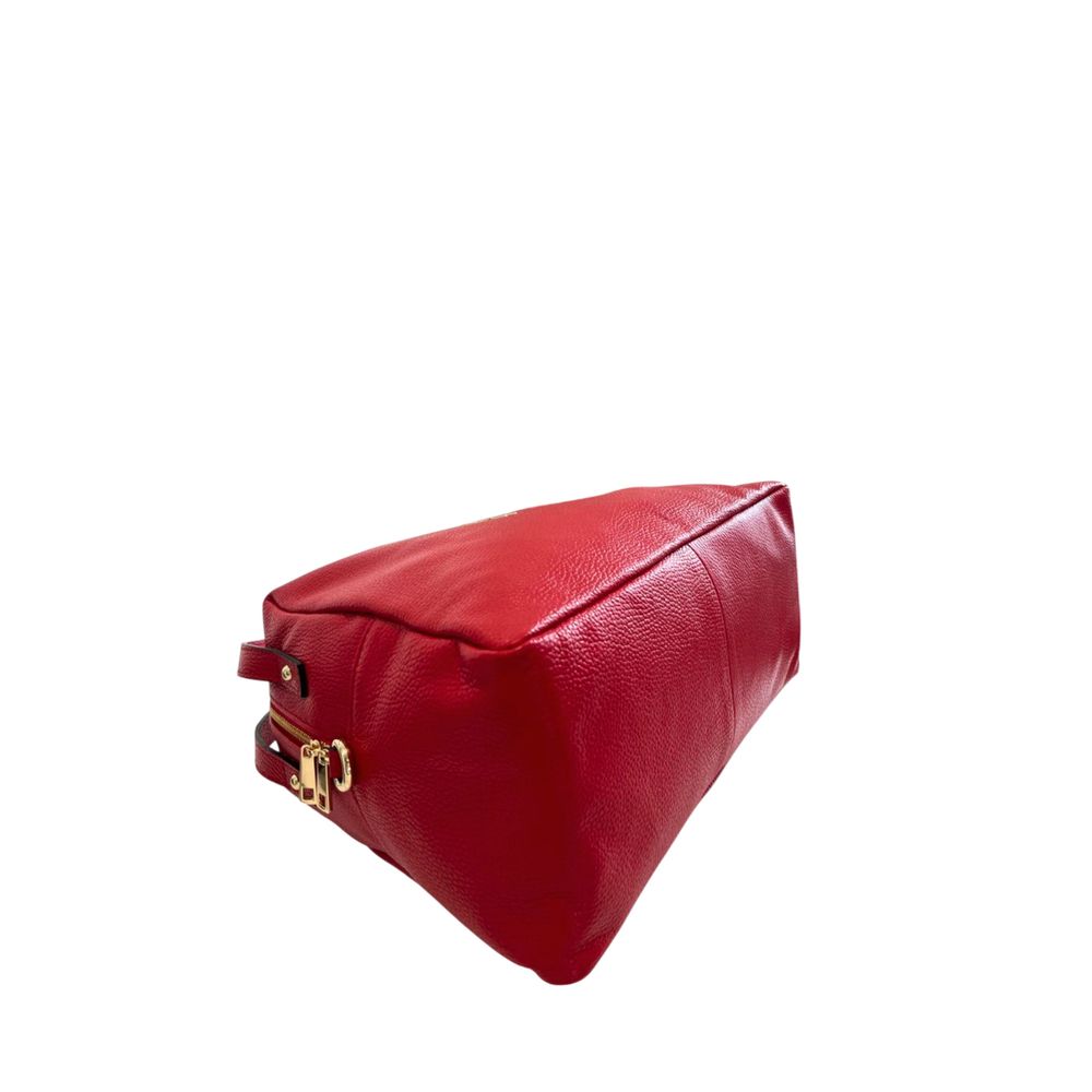 Baldinini Trend - Bold Textured Cowhide Clutch Bag with Top Handle - Red Baldinini Trend