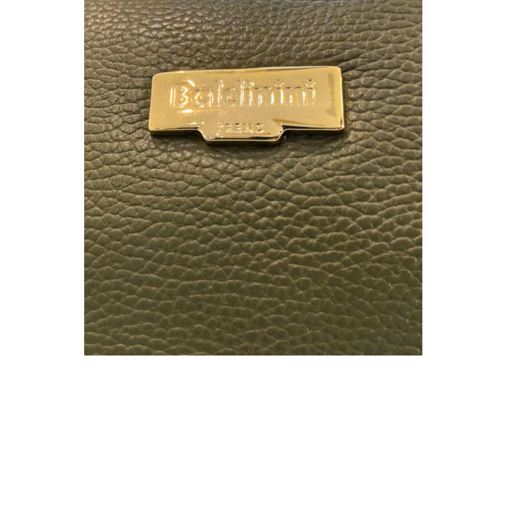 Baldinini Trend - Structured Textured Leather Top Handle Shoulder Bag - Olive Green Baldinini Trend