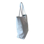 Baldinini Trend - Structured Blue Cowhide Shoulder Bag With Tie Closure - Blue Baldinini Trend
