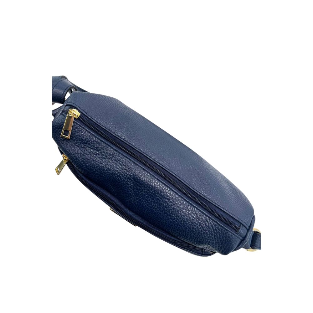 Baldinini Trend - Textured Cowhide Crossbody Bag - Blue Baldinini Trend