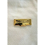 Baldinini Trend - Polished Textured Cowhide Shoulder Bag with Gold Hardware - White Baldinini Trend