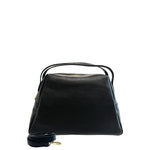Baldinini Trend - Structured Textured Cowhide Shoulder Bag with Gold Hardware - Black Baldinini Trend