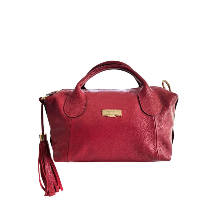 Baldinini Trend - Textured Cowhide Shoulder Bag with Tassel - Red Baldinini Trend