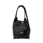 Baldinini Trend - Soft Pebbled Leather Structured Shoulder Bag - Black Baldinini Trend