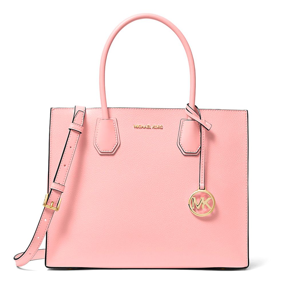 Michael Kors - Structured Saffiano Leather Tote Bag with Gold Hardware - Powder Blush Michael Kors