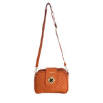 Baldinini Trend - Quilted Chevron Crossbody Bag - Brown Baldinini Trend