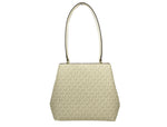 Michael Kors - Polished Logo Print Medium Bucket Shoulder Bag - Pale Gold Michael Kors