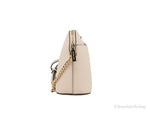 Michael Kors - Polished Leather Dome Crossbody Bag - Beige Michael Kors