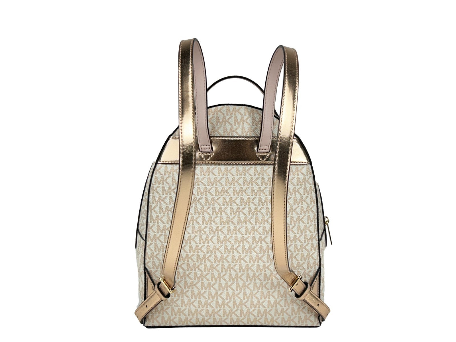 Michael Kors - Iconic Monogram Medium PVC Backpack - Beige Gold Michael Kors