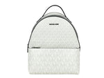 Michael Kors - Polished Monogram Medium PVC Backpack - Silver Michael Kors