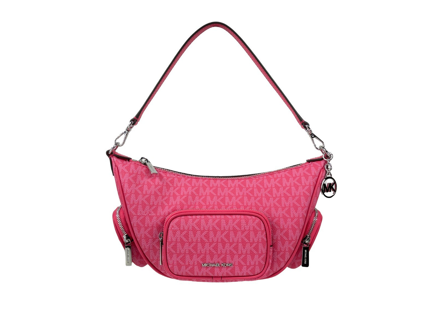 Michael Kors - Chic Logo Print Convertible Crossbody Bag - Pink Michael Kors