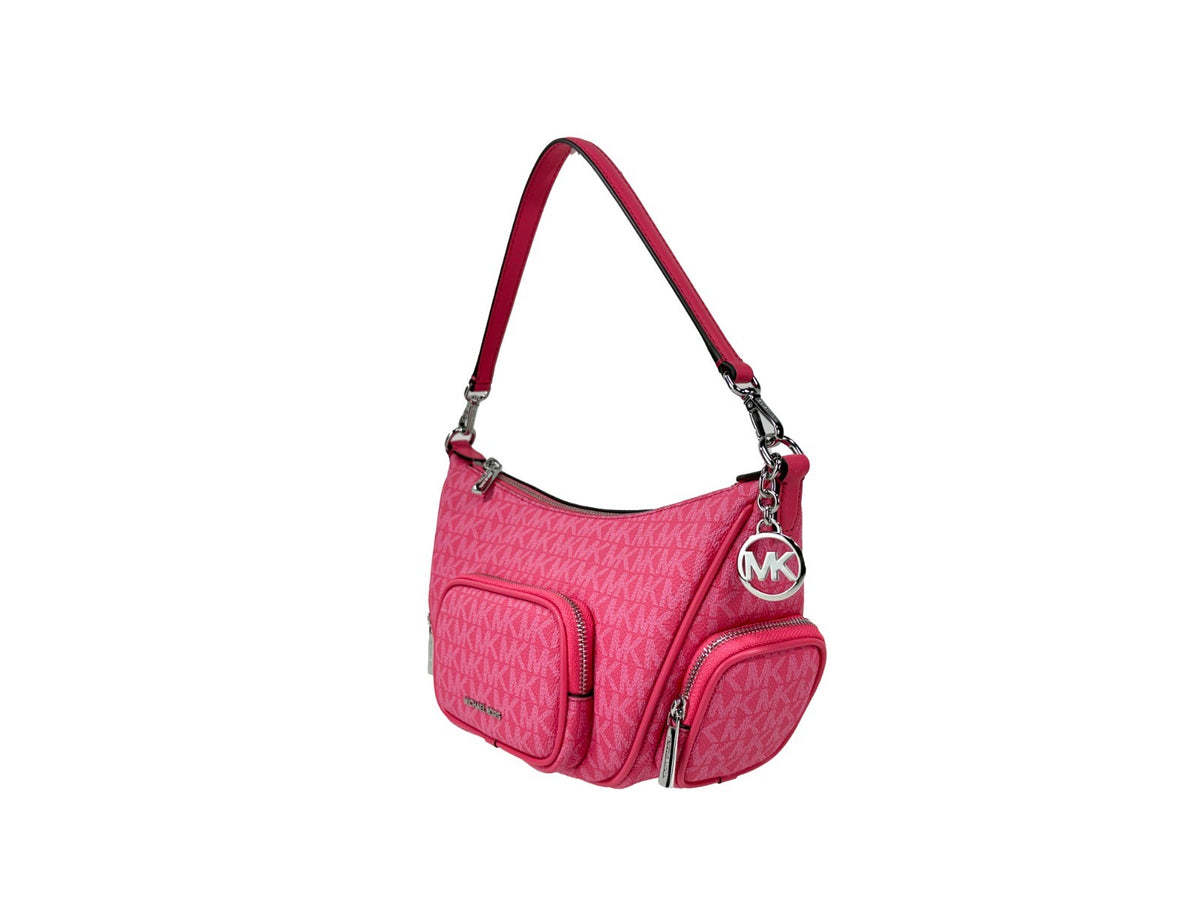 Michael Kors - Chic Logo Print Convertible Crossbody Bag - Pink Michael Kors