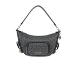 Michael Kors - Polished Logo Print Convertible Crossbody Bag - Black Michael Kors