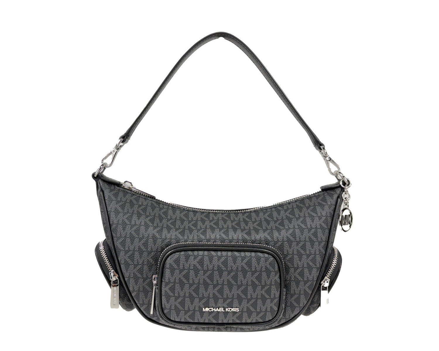 Michael Kors - Polished Logo Print Convertible Crossbody Bag - Black Michael Kors