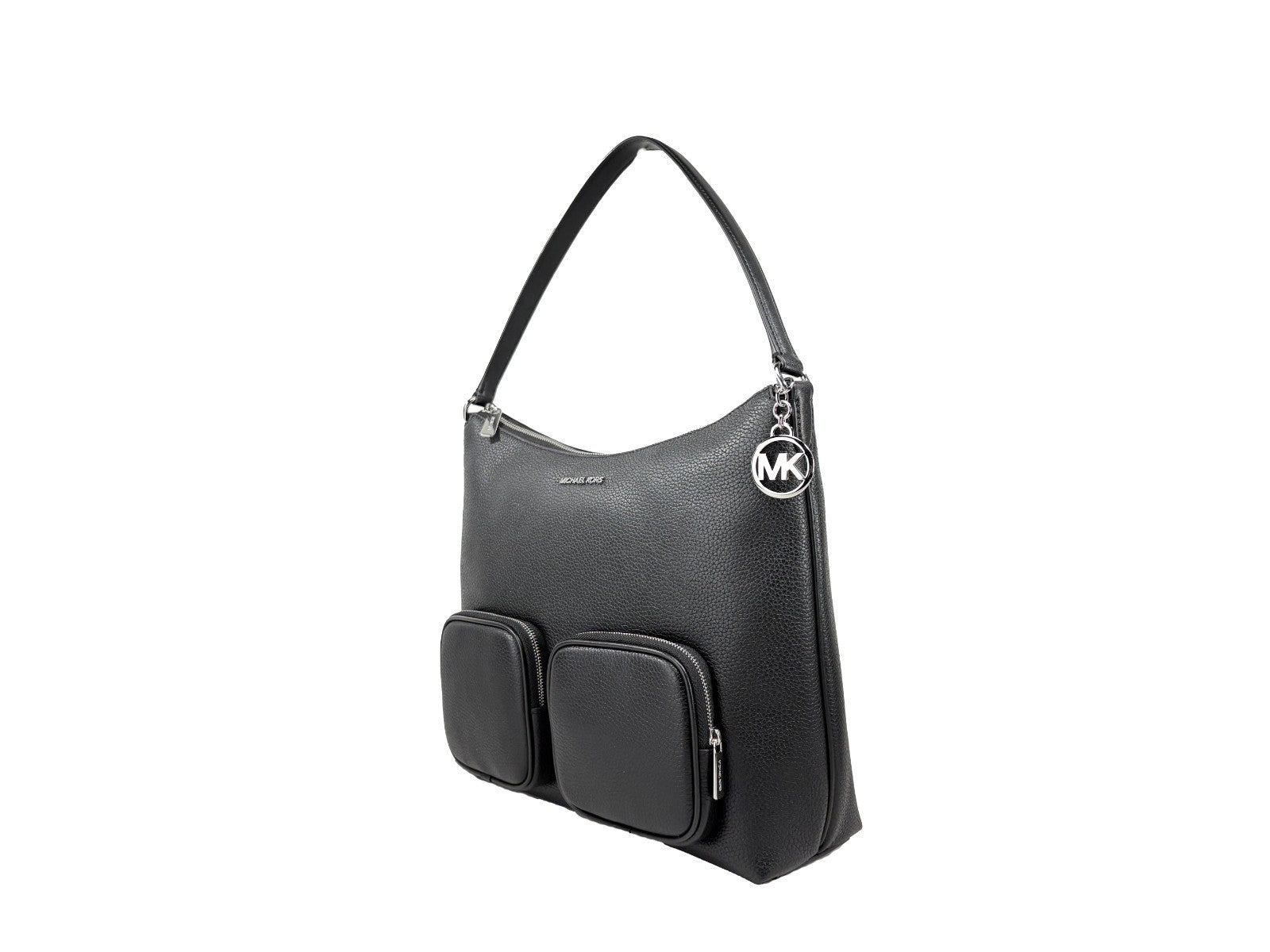 Michael Kors - Polished Pebble Leather Large Cargo Shoulder Bag - Black Michael Kors