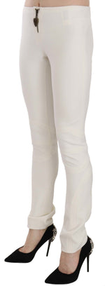 Just Cavalli - Polished Mid-Rise Skinny Dress Trousers - White Just Cavalli