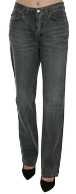 Just Cavalli - Classic Gray Washed Straight Leg Denim Jeans - Gray Washed Just Cavalli