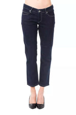 Ungaro Fever - Sophisticated Dark Denim Straight Leg Capri Jeans - Blue Ungaro Fever
