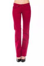 Ungaro Fever - Bold Regular Fit Cotton Straight Leg Pants - Red Ungaro Fever