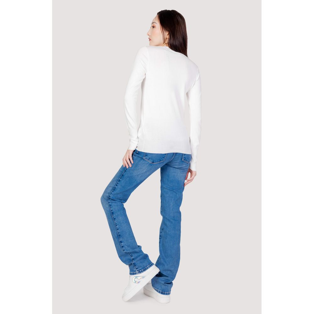 Guess - Minimalist Cotton Long Sleeve Sweatshirt - White Guess