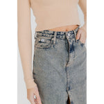 Calvin Klein Jeans - Effortless Front Split Maxi Denim Skirt - Blue Calvin Klein Jeans