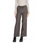 Only - Effortless High-Waist Wide Leg Palazzo Pant - Grey Only
