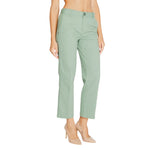 Street One - Elegant Straight Leg Cotton Twill Trousers - Turquoise Street One
