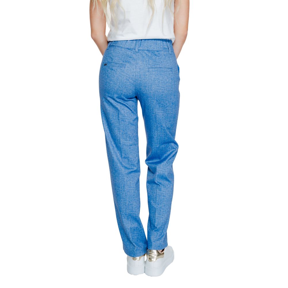 Street One - Contemporary Wide Leg Palazzo Trousers - Blue Street One