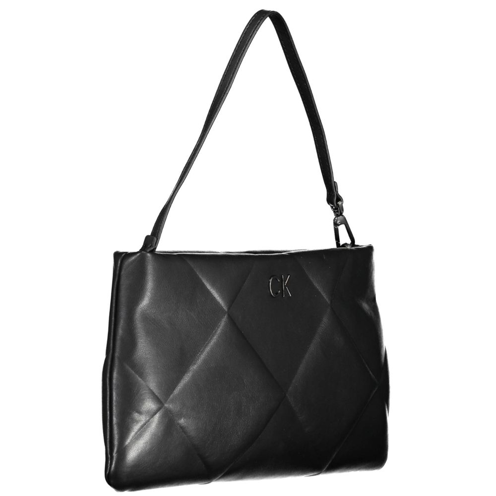 Calvin Klein - Structured Quilted Geometric Shoulder Bag - Black Calvin Klein