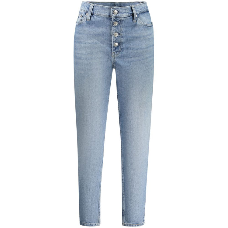 Calvin Klein - High-Rise Button-Fly Mom Jeans - Light Blue Calvin Klein