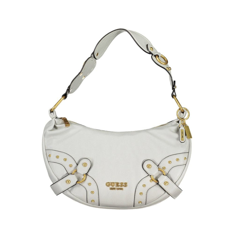 Guess Jeans - Edgy Studded Polyethylene Shoulder Bag - White Guess Jeans