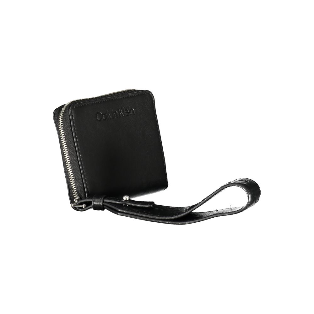 Calvin Klein - Sleek Recycled Polyester Zip Wallet with Wrist Strap - Black Calvin Klein