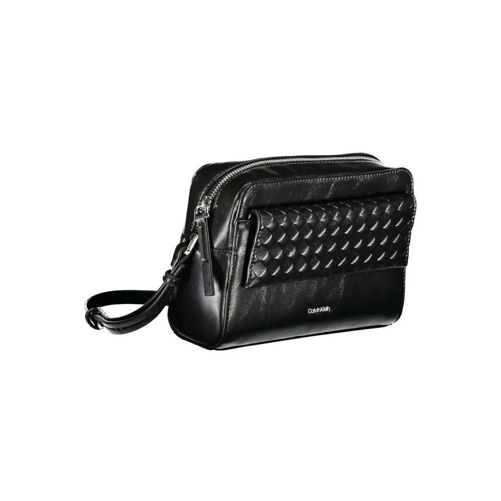 Calvin Klein - Polished Quilted Front Adjustable Shoulder Bag - Black Calvin Klein