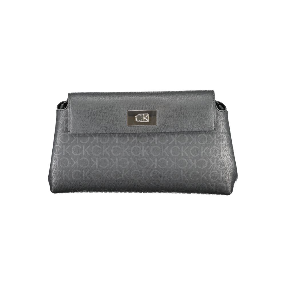 Calvin Klein - Sleek Monogram Logo Adjustable Shoulder Bag - Black Calvin Klein